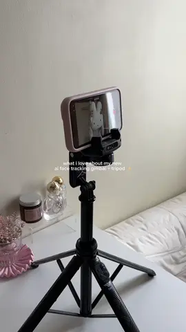 all-in-one tripod?! ai face tracking gimbal + tripod 😌✨ #tripod #aitrackingtripod #phonestand #fyp #viral 