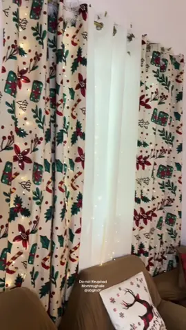 Sa curtain lang pala gaganda yung sala namin. Napakagandaa ng quality tapos ang aesthetic pang tingnan ☺️ #christmascurtain #christmascurtains #christmasdecor #homedecorideas #foryou 