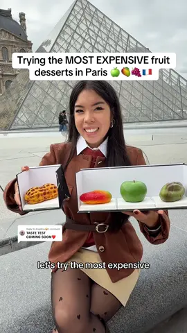 Replying to @Angelina🤪 IVE ALWAYS BEEN WANTING TO TRY THESE!!  #cedricgroletfruits #fruitpastry #angelinacertified #expensivedessert #paris 