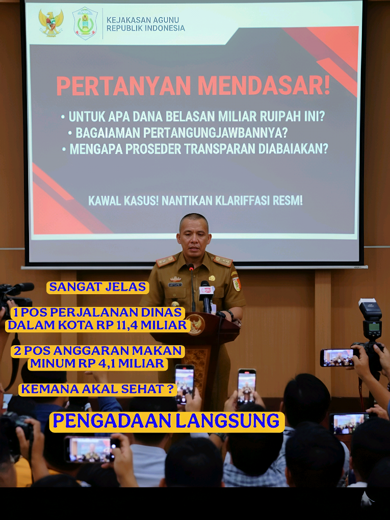 🚨 TERBONGKAR! Anggaran Fantastis Dinas Kesehatan Tulang Bawang, Diduga Habiskan Rp 45 Juta Setiap Hari Hanya Untuk Perjalanan Dinas Dalam Kota! Sebuah dugaan skandal anggaran dalam skala masif terkuak di Kabupaten Tulang Bawang, Lampung. Analisis Rencana Umum Pengadaan (RUP) tahun 2024 menunjukkan adanya alokasi dana yang sangat tidak wajar oleh Dinas Kesehatan (Dinkes) Tulang Bawang. Total belasan miliar rupiah dialokasikan untuk dua pos belanja yang mencurigakan: perjalanan dinas dan konsumsi, dengan dugaan kuat adanya modus korupsi klasik melalui SPPD fiktif dan pelanggaran aturan pengadaan. Investigasi mendalam pada portal resmi RUP LKPP mengungkap dua paket anggaran utama. Pertama, paket 