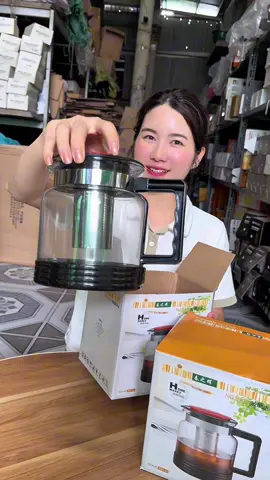 Ấm pha trà thủy tinh có lõi lọc tiện dụng