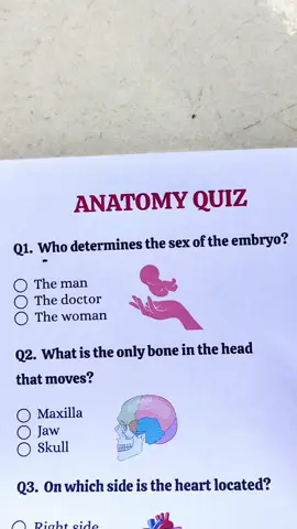 ANATOMY QUIZ! #quiz #trivia #anatomy #medicine #usa 