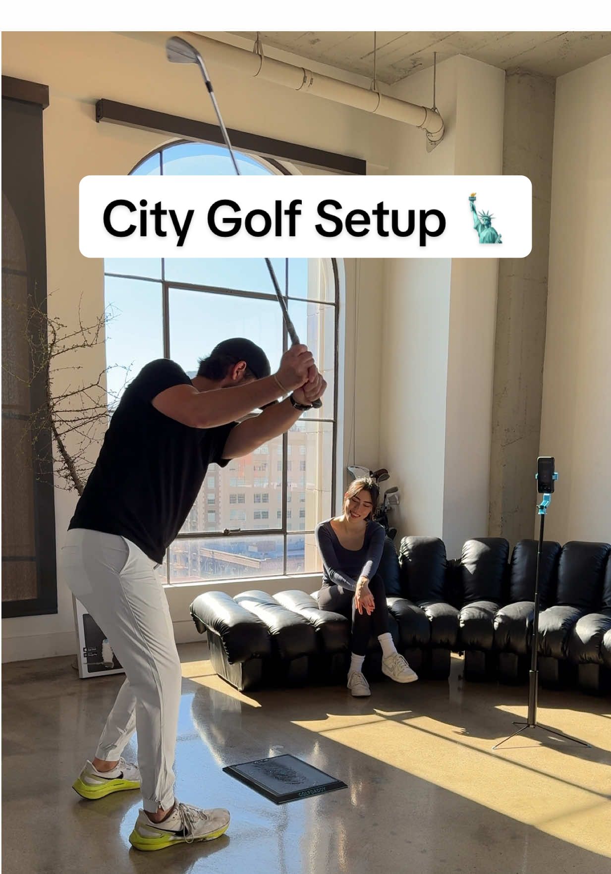 Play Golf from your Apartment! Improve at the game you love while not having to lug your clubs around the city 🙌