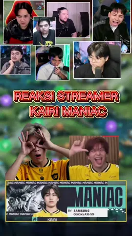 reaksi streamer kairi maniac #mplindonesia #onicesport #MLBB9TH #MLBB 