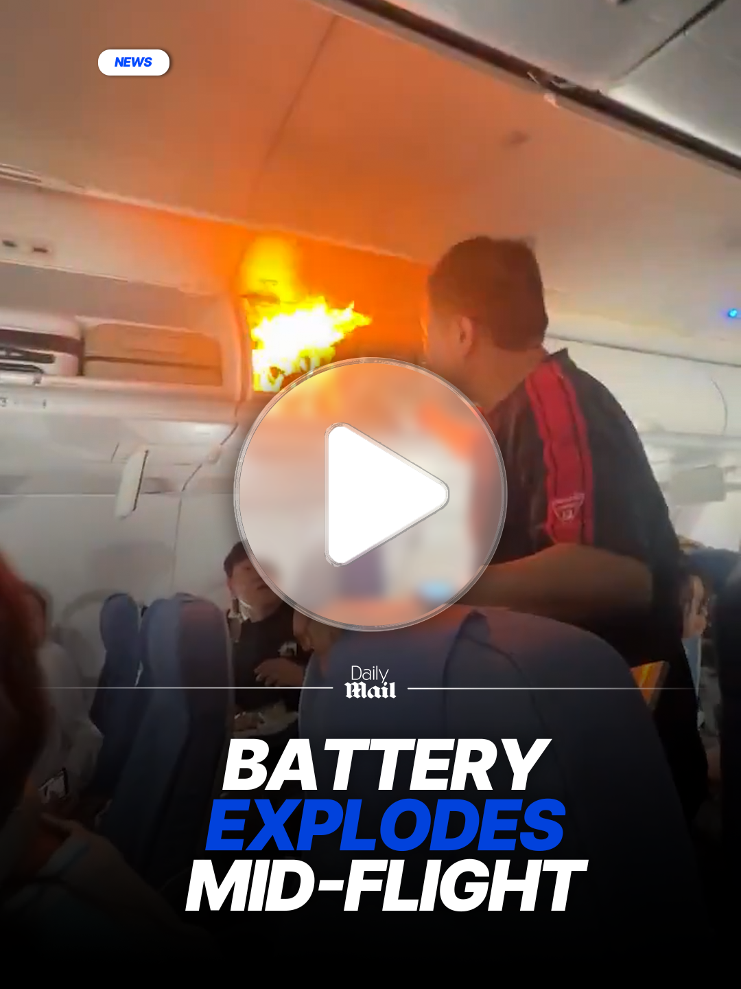 Panic broke out on board Air China flight CA139 after a lithium battery in a passenger’s luggage burst into flames mid-air. The fire started in the overhead bin as the plane flew from Hangzhou to Seoul, forcing a diversion to Shanghai-Pudong Airport. Quick-thinking cabin crew managed to contain the blaze before the jet landed safely. #news #airplane #fire