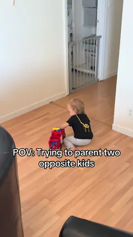 Same house, completely different personalities 😂 #momhumor #parentinglife #toddlermom #momtok #relatablemom