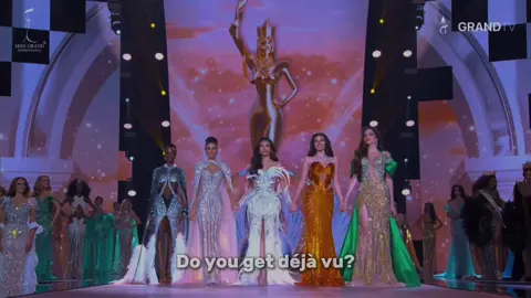 กระสุนนัดแรก ยืนกลาง กระสุนนัดที่สอง ยืนฝั่งซ้าย กระสุนนัดที่สาม #1st #missgrandinternational #missgrandthailand #กชเบล #อิงฟ้า 