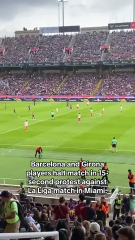 Tensions are rising. [X/samuelmarsden] #football #laliga #barceona #miami #villarreal 