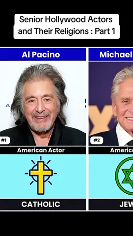 Part 1 : Senior Hollywood Actors and Their Religions 2025 | Faiths Revealed Comparison  #fyp #foryou #foryoupage #senior #hollywood #american #actors #religion #faith #comparison #viral #viralvideo 