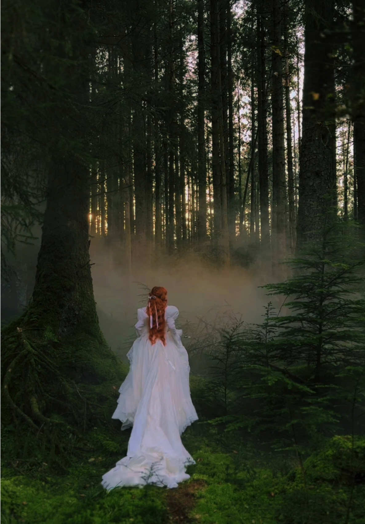 “In the cooling weather, With clasping arms and cautioning lips, With tingling cheeks and finger tips. “Lie close,” Laura said, Pricking up her golden head: “We must not look at goblin men, We must not buy their fruits: Who knows upon what soil they fed Their hungry thirsty roots?”” Christina Rossetti dress by @Selkie (use code ACLOTHESHORSE for a discount)  #darkcottagecore #darkfantasy #romantasy #fairycore 