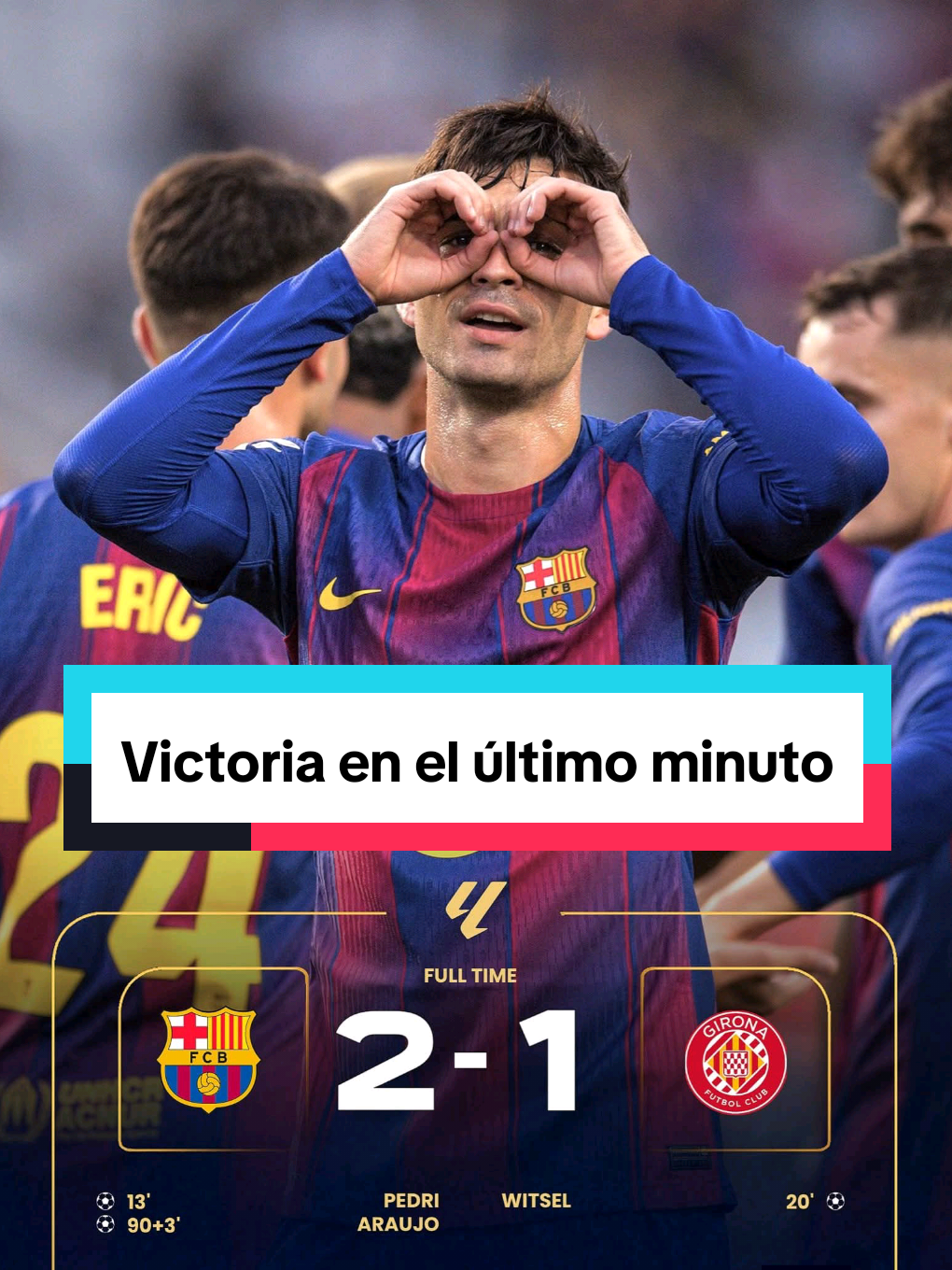 Barça le gana al Girona en el último minuto☝🏽 . . . . . . . . . . #fcbarcelona #realmadrid #tiktokfotballacademy #DeportesEnTikTok #fotballacademy 