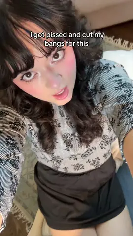 the amount of times i’m in the middle of filming something and decide to chop my bangs mid film is like i should get an award for it or something idk i probably deserve that