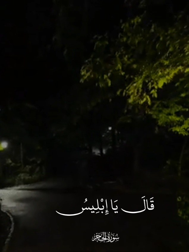 قَالَ يَا إِبْلِيسُ مَا لَكَ أَلَّا تَكُونَ مَعَ السَّاجِدِينَ ____________________ #قران #quran #أجر_لي_ولكم 