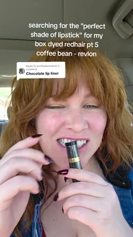 Replying to @sunfloweramarie_ I have always been self-conscious about lipstick liner because my lip is crooked, but I am glad I tried it! #lipstick #redhead 