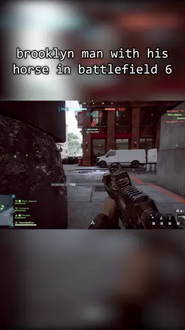 Brooklyn man with his horse in #Battlefield6 #fyp