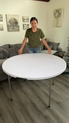 Mesa de plástico redonda, 4 piez @VINGLI.US transportable para eventos para el hogar, etc. #roundtable #plasticroundtable #tiktokshopfalldealsforyou #tiktokshopblackfridaysale #tiktokshopcreatorpicks 