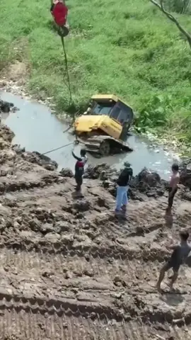 010. Incredible dozers fall in water #shorts