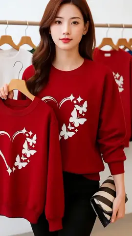 Kaos Atasan Wanita Dewasa Lengan panjang motif love kupu-kupu #fyp #viral #fyp #fyp 