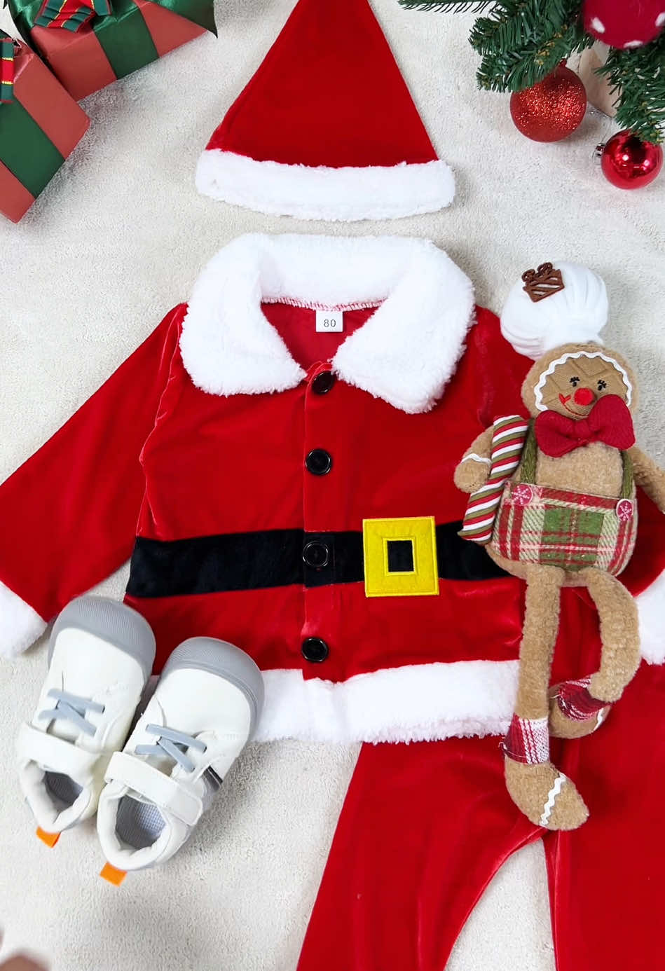Children's Santa Claus cosplay suit 🤶🤶🤶#toddler #christmas #christmasshirt #longsleeve #santaclaus 