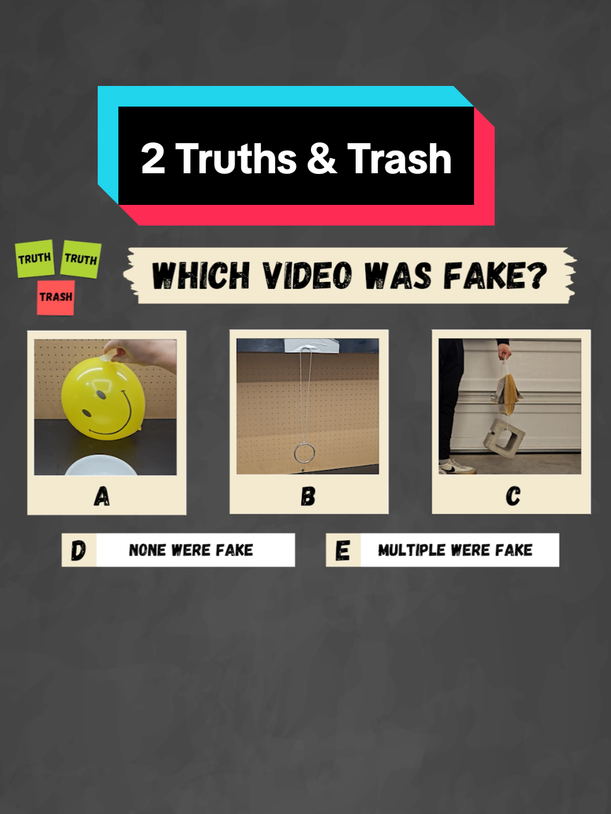 Can you spot the fake experiment? - 2 Truths & Trash (S4E3 - Round 2) #Science #experiments #interesting #cool #LearnOnTikTok 