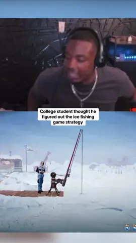 College student thought he figured out the ice fishing game strategy #kickstreaming
