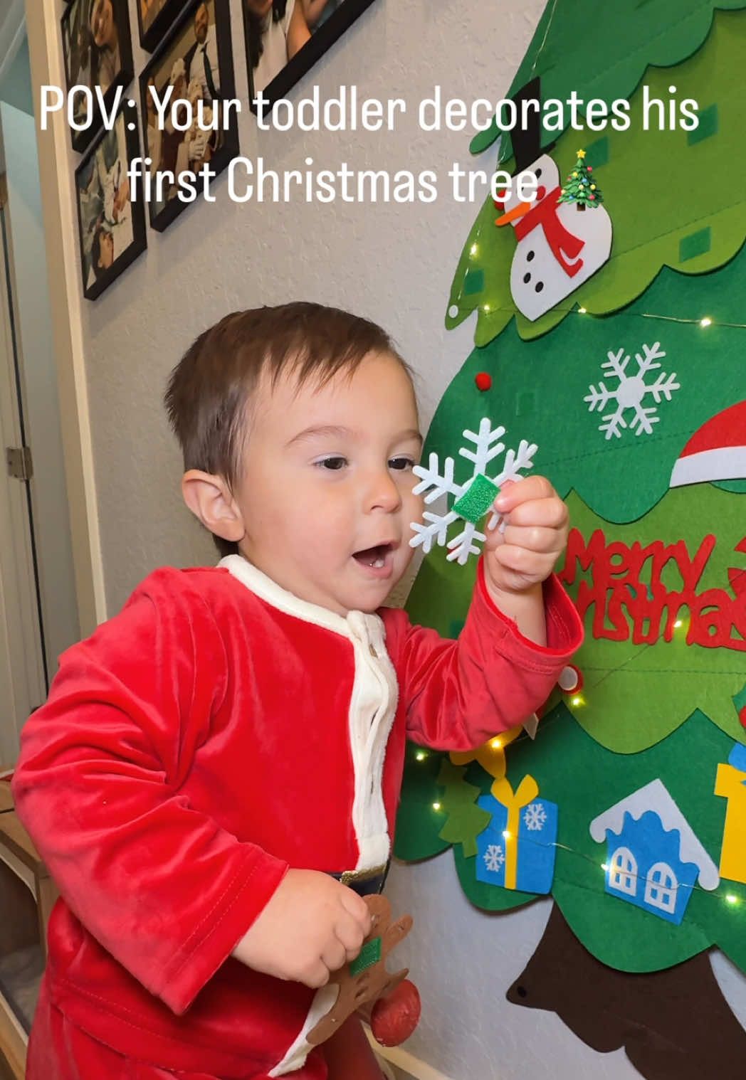 The cutest artificial Christmas tree!  Make precious memories with your little ones 🤍 @World Yiwu  #feltchristmastree #christmas #kidschristmas #kidschristmasactivities #kidschristmastree 