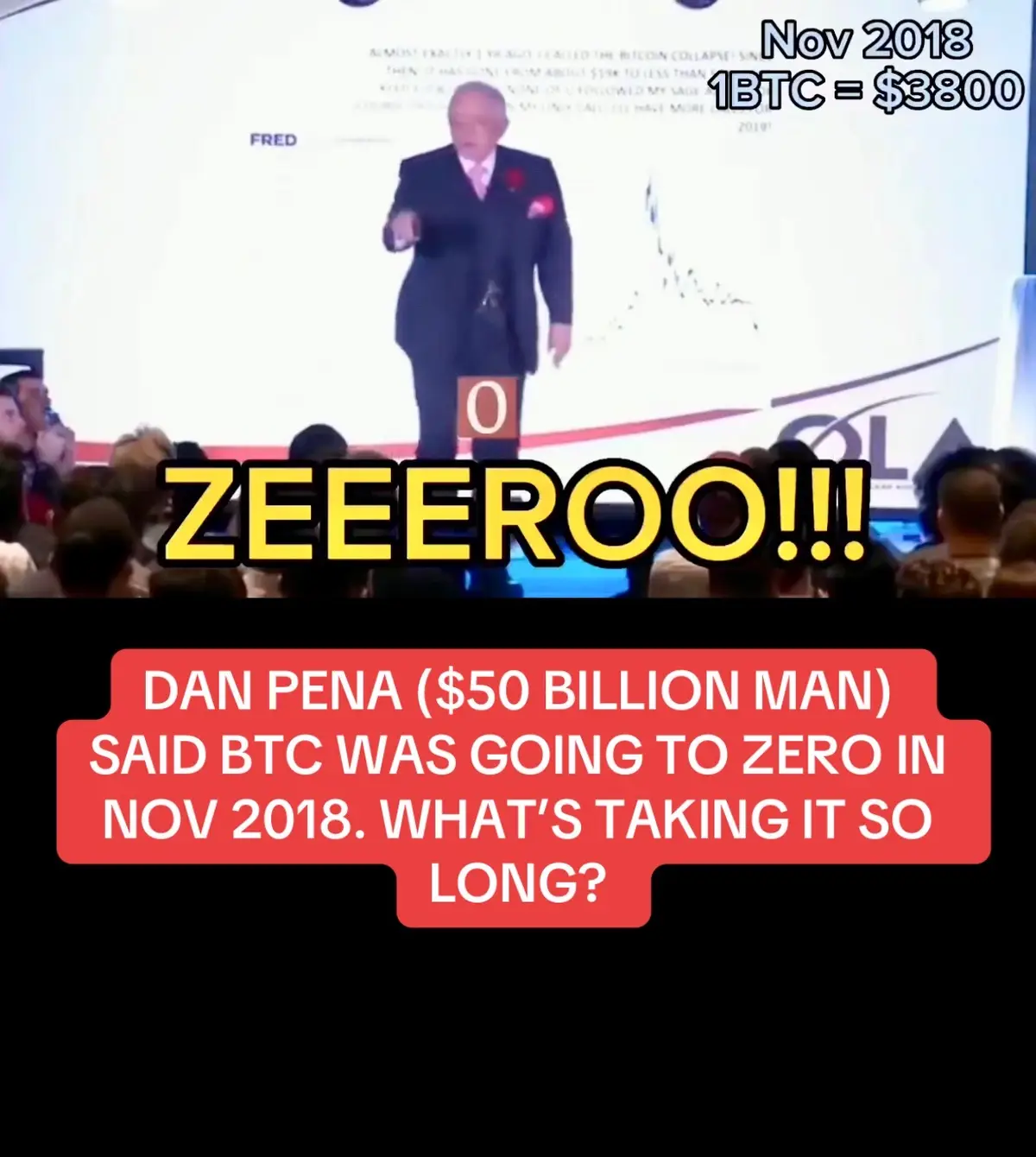 Peña told the world bitcoin is going to zero. Even the rich can lack the understanding of the most powerful asset in the world.  Hopefully Larry Fink, CEO of Blackrock, will have a one-on-one with him. 🤣