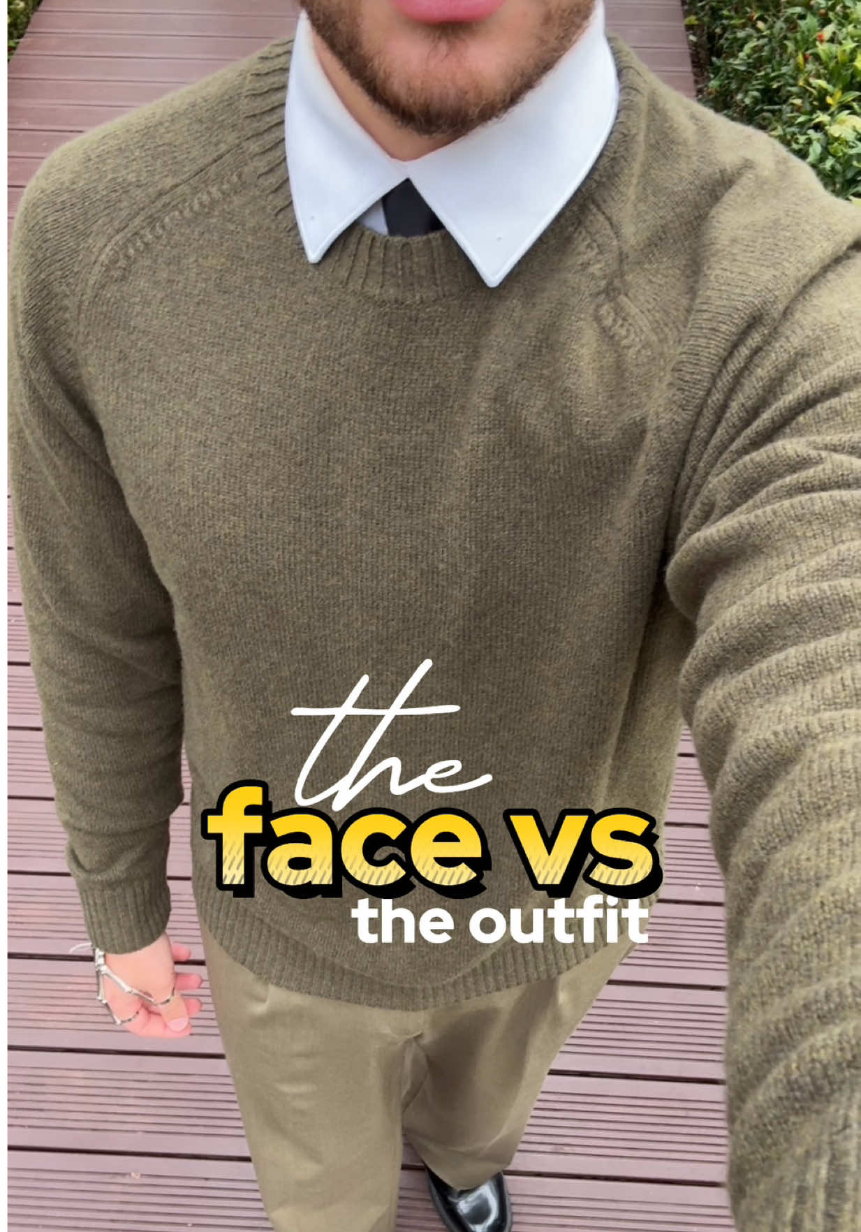 the face vs the outfit - olive green edition #falloutfits #menoutfit #outfitinspo #workoutfit 