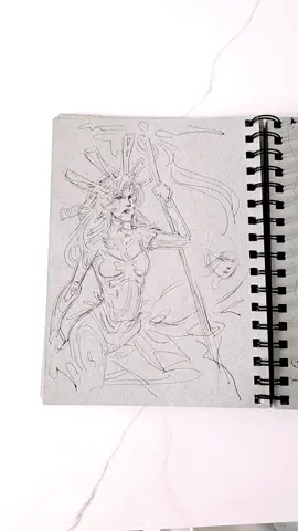 Inktober Female warrior quick sketch for my Illustration Character Design class. Let's keep the drawings rolling. #anime #inktober  #drawing #animation #female 