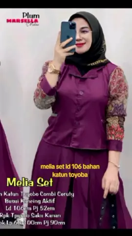 melia set ld 106 bahan katun toyoba 