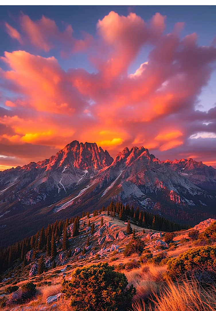 Clouds in the evening light of a mountain landscape #RelaxationTV #naturelovers #sunset #forestlover #relaxingtime #foryou #naturetok #soothingvibes #calmingvideo  