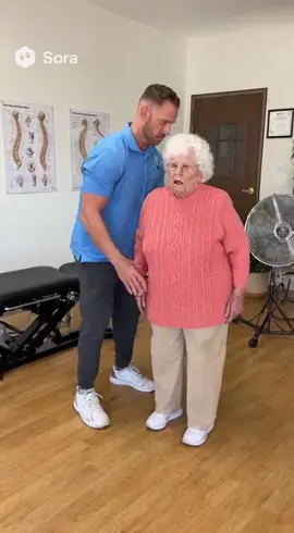 number one chiropractor relief ask Ms Carter 😆 #fyp #viral #chiropractic #ai #elderly 