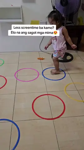 Click mo lang yung yellow basket mima. yan na yun😍 #jumpingring #lessscreentime #sensoryplayideas 
