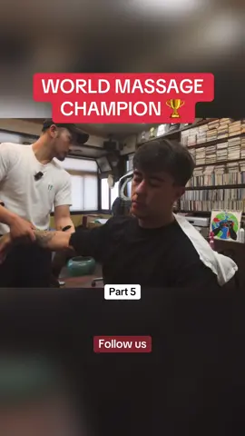 The best head massage ? 😍 #ASMR #massage #headmassage #barber  (Credit : Nomad Barber)
