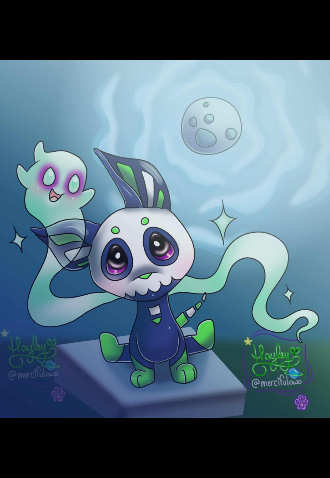 #ajdtiys my contribution to @Animal Jam 's fun little challenge! My user is bubbythebunny on AJ! #animaljam #artistsoftiktok #xolopuppy #halloween 