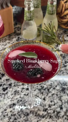 Smoked Blackberry Sage Mocktail ✨ Full recipe is on my Substack 🫐 @Foodie Tribe @Fever Tree USA  #mocktails #mocktail #holidaydrinks #Recipe #simplesyrup 