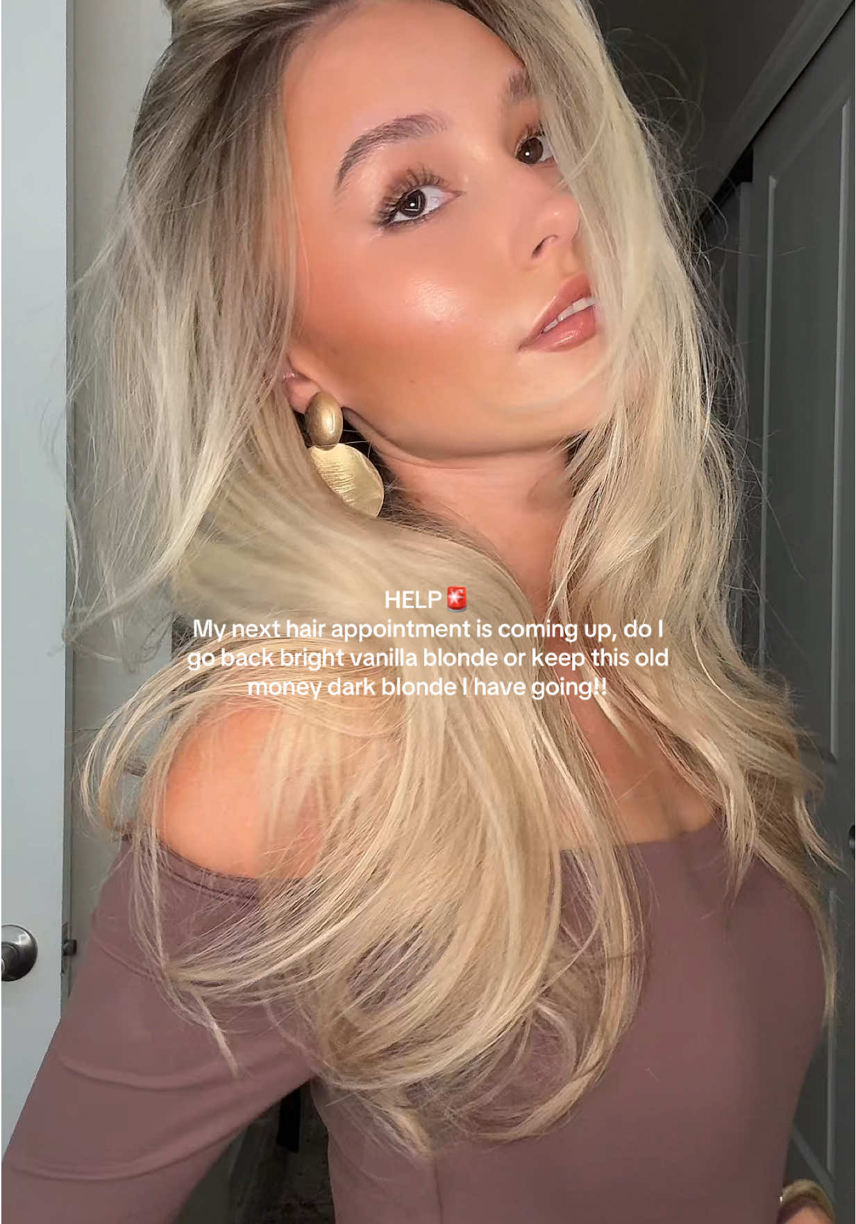 The word “lowlight” scares me buttt my friends told me I have blonde blindness #hairappointment #blondehair #oldmoneyblonde #vanillablonde #hairtok 