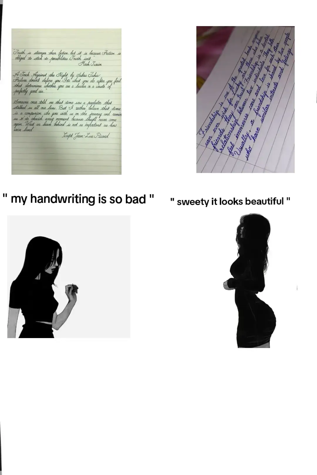 he couldnt even recignize his own writing 🥀