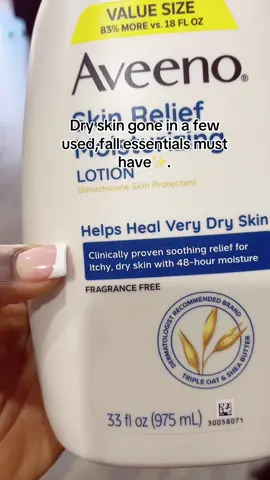 “My skin stopped itching overnight! 😳 This Aveeno lotion works faster than anything I’ve tried. 72-hour moisture? Believe it. Grab yours before it sells out again! 🚨 #DrySkinFix #AveenoGlow”