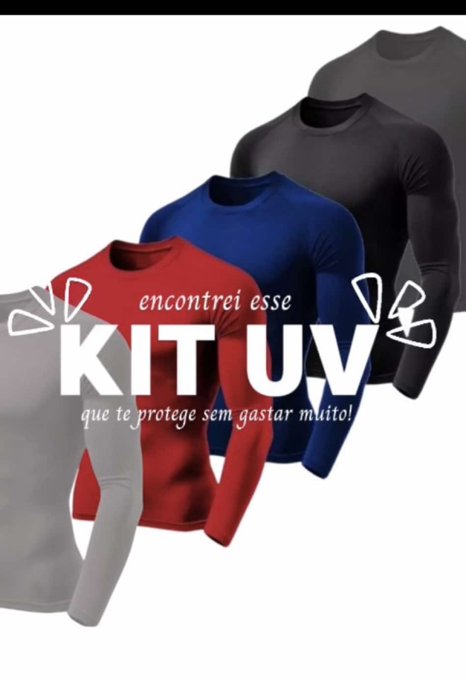 Achadinho de verão! ☀️ Kit com 5 camisetas UV50 — lindas, leves e com proteção solar 😍🛍️ Link nos comentários #verão2025 #camisa #praia #sol #fy 