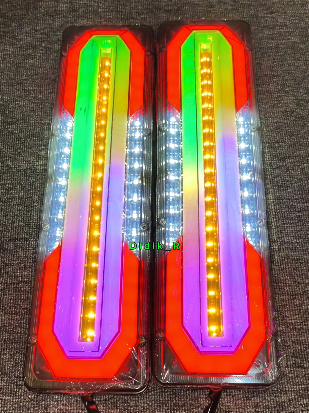 SEPASANG Stoplamp Truk 12-24Volt Senja Nyala RGB Rem Kedip Model Kotak #Didik_R #stoplampvariasitruk #stoplamptrukterbaru #cuantanpabatas #gajiansale 