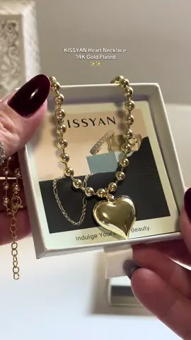 Beautiful Heart Necklace 14K Gold Plated @KissYanOfficial #tiktokshopblackfriday #TikTokShopFallDealsForYou #TikTokShopCreatorPicks 