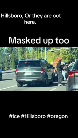 masked ice agents in Hillsboro Or, suburb of Portland. Be careful they out here. #ice #portlandoregon #iceagents 