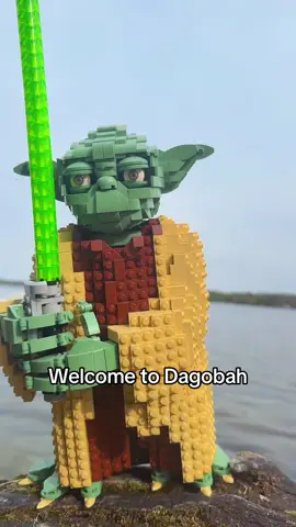 Lego Yoda at real life dagobah #lego #fyp #legostarwars #legotok 
