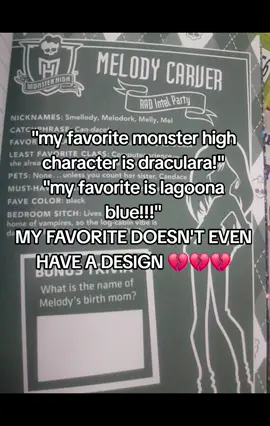 I RELATE TO HER SO HARD WITH THE NOSE HATING #melodycarver #monsterhigh #mcr #msi #fyp 