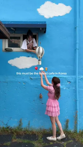 This might be cutest cafe in all Korea 💙🦋🎈 Like how adorable?! 📍 Blue House on The Stairs #busan #busantrip #busantravel #korea #koreatourism    