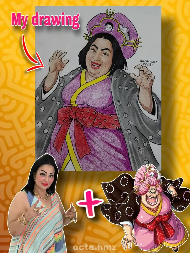 ✨ في رسمت اليوم  مزجت بين مغنية الراي وردة شارلموني 🎤🇩🇿 وأجواء عالم الأنمي ون بيس بيغ مام ⚓ بأسلوبي الخاص في الرسم والتفاصيل. 🖌️ شاركوني رأيكم في التعليقات 👇 من بين الرسومات السابقة والحالية، أي عمل أعجبكم أكثر؟ 🎨 واكتبوا لي 👇 أي شخصية تحبون أرسمها المرة الجاية 🔥 ادعموا البوست بإعادة النشر 💬❤️ والتفاعل والحفظ 📌 حتى يوصل العمل لعشاق الأنمي والفن الجزائري 💪🇩🇿 @Cheba Warda Charlomanti  #انمي #ون_بيس #اوتاكو #رسم_رقمي #فن_جزائري 