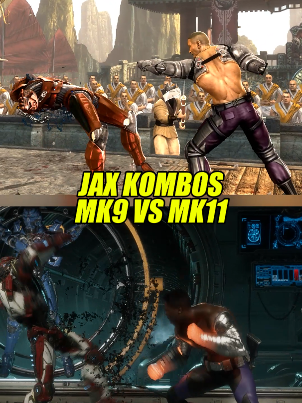 Jax Combos [Mortal Kombat 9 VS MK11] #mortalkombat #jax #mk9 #mk11 #mk