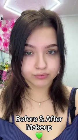💚 #beautycontent #makeuptutorial #beforeandaftermakeup #beforeafter #makeup @Nicoleta Radu 