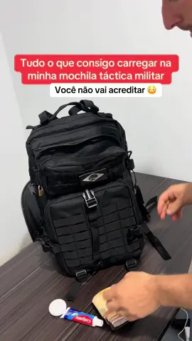 Essa mochila tem 50L de capacidade, é gigante. Ainda é resistente à água. #mochilamilitar #mochilataticamilita #mochila50l #mochila50litros 